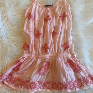 Petite Letarte spaghetti strap embroidered tunic for girls, small